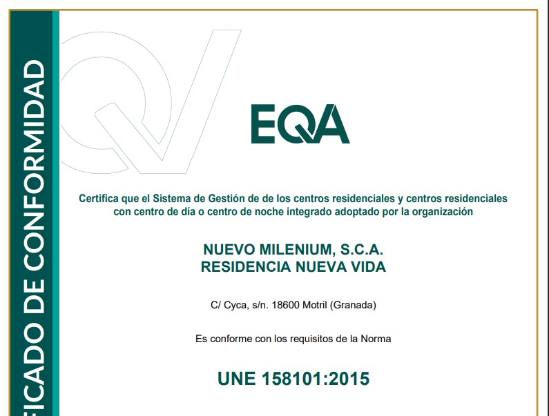 certificado gestion centros